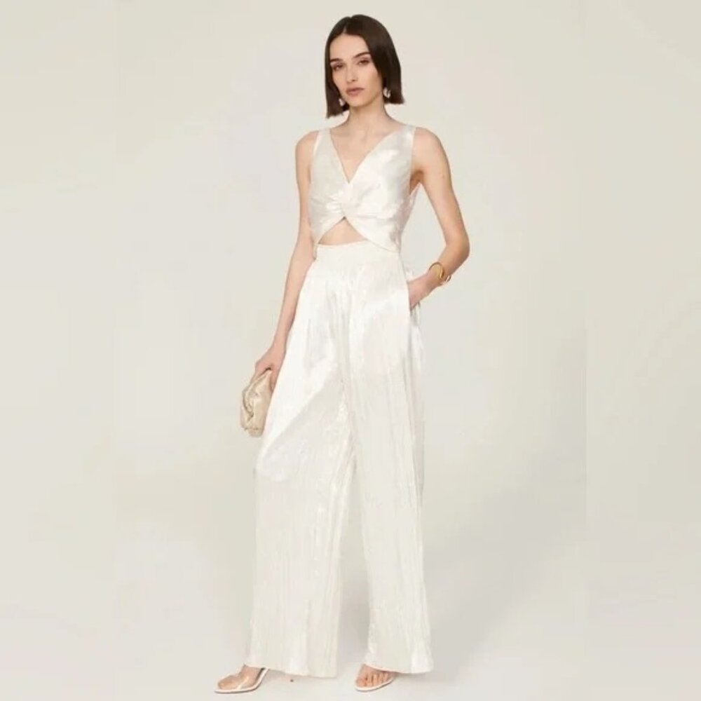 RAMY BROOK Brendaly Twisted Satin Jumpsuit NWT
